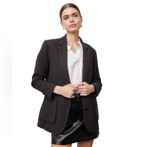 Rails Windsor Midnight Brown Mini Check Houndstooth Blazer Preppy Sz M NEW